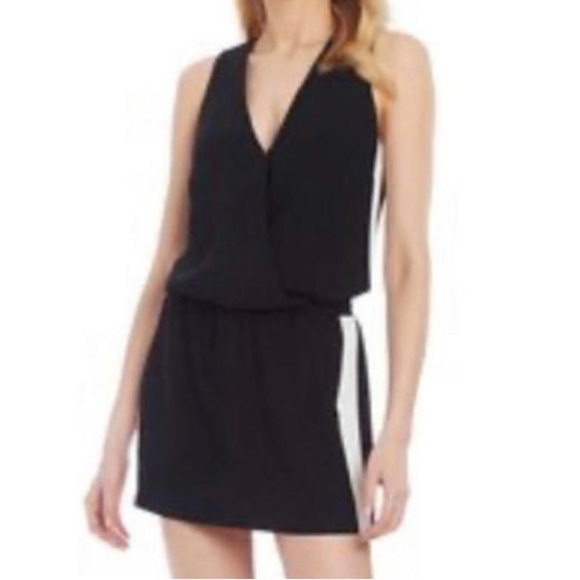 AMANDA UPRICHARD black with white stripe mini dress - Picture 1 of 6